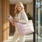 💜Begrenzter Verkauf 50 % RABATT 👜Wasserdichte Luftpolstertasche für Damen, 20 l, flauschige Tragetasche, gesteppte Laptop-Schulterhandtasche