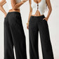 🔥🔥 2026 NEU 🥳☀️ Lässige Damen Loungehose aus Baumwoll-Leinen-Mix 👖 Fließend, gerades Bein & hoher Bund – perfekt für Sommer & Alltag 🌸