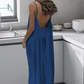 💃LETZTER TAG DES SALE – 50 % RABATT!!✨Einfarbiges rückenfreies Cami-Kleid für Damen💕