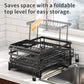 🏆Foldable Over Sink Dish Drying Rack｜Pull-Out 2-Tier Dish Drainer with Utensil Holder｜Space Saving Kitchen Organizer for Small Kitchens