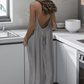 💃LETZTER TAG DES SALE – 50 % RABATT!!✨Einfarbiges rückenfreies Cami-Kleid für Damen💕