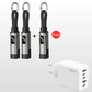 🔌 4-in-1-Ladekabel mit Digitalanzeige und Schlüsselanhänger – Schnellladefunktion, knickfest und kompakt