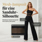 ✨🔥One-Shoulder Jumpsuit mit weitem Bein und Netzeinsatz