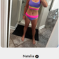 🌼Sportliches 3-teiliges Bikini-Set aus Nylon im Color-Block-Patchwork-Look – Badeanzug mit hoher Taille und figurformender Wirkung