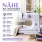 Multifunktionale Nähmaschine mit Overlock-Stich