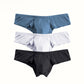 【✨ 1 + 2 gratis – 3 Stück】Atmungsaktive Herrenunterhosen, einfarbig, mit niedriger Taille