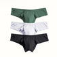 【✨ 1 + 2 gratis – 3 Stück】Atmungsaktive Herrenunterhosen, einfarbig, mit niedriger Taille