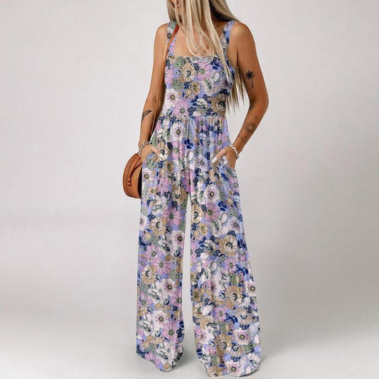 👗 60% RABATT! 🌸 Damen Ärmelloser Jumpsuit – Weitbein, Elastischer Bund & Praktische Taschen, Perfekt für Sommer & Freizeit 💃