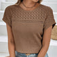 🍃 Gestrickte Mesh Short Sleeve Top