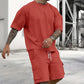 Set aus Freizeit-T-Shirt mit kurzen Ärmeln und Shorts für Herren