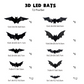 🦇Halloween-Dekoration: 3D-LED-Wandleuchte in Fledermausform