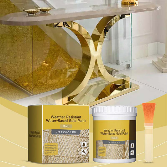 🎨 50% RABATT | Die Profi-Goldfarbe für innen & außen! ✨ Wasserbasiert, wetterbeständig & deckend. Für Möbel, Kunst, Metall – bleibt jahrelang makellos🖌️