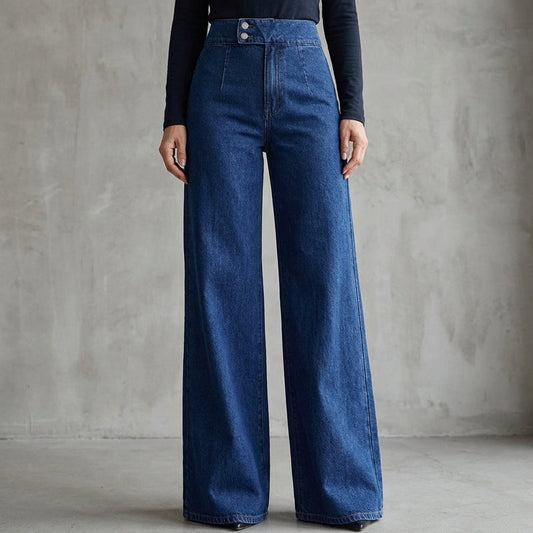 📢📢50% Rabatt!!⏰Damenjeans mit hoher Taille und weitem Bein