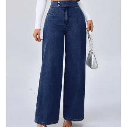 📢📢50% Rabatt!!⏰Damenjeans mit hoher Taille und weitem Bein