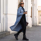 📢📢49 % Rabatt!! ⏰👖【Lange Jeansjacke】—— Zugeknöpft für Eleganz, aufgeknöpft für Flair – ein Kleidungsstück, mit dem Sie den Stil im Frühling und Herbst meistern!🤠💙✨