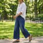 👖 Damen High-Rise Weitbeinjeans – Casual & bequem! Jetzt mit 50% Rabatt!