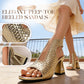👡✨ Elegante Peep-Toe-Sandalen mit Absatz für Damen – Bequemer Blockabsatz, Verstellbarer Riemen & Stilvoll 💃