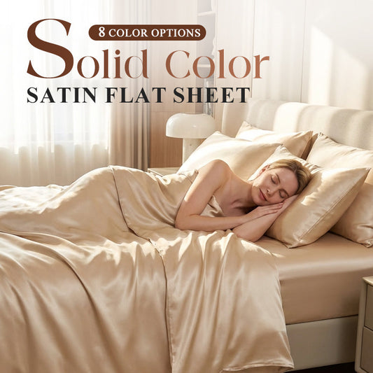 💘 Valentinstagsangebot: 50% Rabatt!🛏️ Unifarbenes Satin-Spannbettlaken | Haar- & hautfreundlich | Temperaturausgleichend | Langlebig & maschinenwaschbar