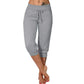 👖 50% RABATT! 🔥 Damen 3/4 Jogginghose – Strickstoff, Hoher Bund mit Kordelzug & Praktische Taschen für Sport & Freizeit 🌸