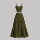 👗 49% RABATT ! ✨ Damen 2-teiliges Set – Einfarbiges Tanktop & A-Linien-Rock, Knitterfrei & Bequem 🍃