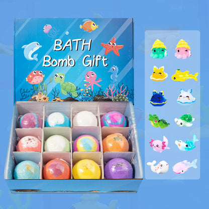 💎 -50% AUF DAS BADEBOMBEN-SET MIT ÜBERRASCHUNG! 💎 12 Meerestier-Spielzeuge, Sanfte Pflege & Duftspaß für Kinder 🛁