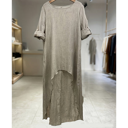 ✨🔥Langärmliges Tunika-Oberteil für Damen mit asymmetrischem Saum💓