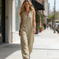 💖Ärmelloser Jumpsuit für Damen mit V-Ausschnitt und weitem Bein