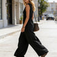 💖Ärmelloser Jumpsuit für Damen mit V-Ausschnitt und weitem Bein