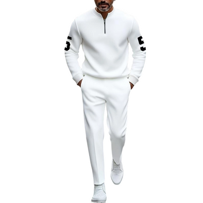 Men's Half-Zip Top & Pants 2-Piece Set