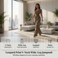 🐆✨ Damen Jumpsuit 2026 – Retro Leopardenmuster, V-Ausschnitt, Tailliert mit Falten, Weites Bein Y2K Style
