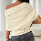 🔥 Heißer Sale: 50 % Rabatt!! 🔥 Asymmetrisches Off-Shoulder-Oberteil mit Fledermausärmeln für Damen