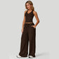 💖Set aus einem kurzen Neckholder-Top und einer Hose mit weitem Bein für Damen