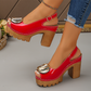 👡 50% RABATT! ✨ Elegante Peep-Toe-Sandalen mit Schnallenabsatz – Stilvoll, Bequem & Perfekt Für Jeden Anlass 🌸