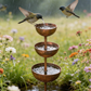 🐦🐦 50 % RABATT 🔥🔥 Rustikaler 3-stöckiger Metall-Vogelfutterständer & Tränke – wetterfest, standsicher, für Garten & Balkon – ideal für Vogelbegeisterte