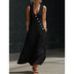 🔥Solange der Vorrat reicht 🎉Ärmelloses Maxikleid für Damen mit V-Ausschnitt und Taschen