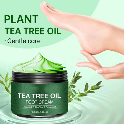 Beruhigende Fußcreme mit Aloe Vera & Teebaumöl