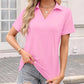 🔥Solange der Vorrat reicht 50% Rabatt!🎉Beilaufiges Damen-T-Shirt mit V-Ausschnitt und Kragen