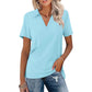 🔥Solange der Vorrat reicht 50% Rabatt!🎉Beilaufiges Damen-T-Shirt mit V-Ausschnitt und Kragen