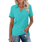 🔥Solange der Vorrat reicht 50% Rabatt!🎉Beilaufiges Damen-T-Shirt mit V-Ausschnitt und Kragen