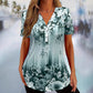 👚 50% RABATT! 🌸 Elegantes Damen-Kurzarmoberteil mit Blumendruck – Leichter Stoff, Romantisches Design & Perfekt Für Warme Tage ☀️