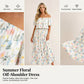 Boho-Off-Shoulder-Maxikleid mit Schlitz – lässig & feminin für den Alltag🌊☀️