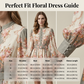 🌸 -50% HEUTE! Romantisches Blumen-Minikleid mit hohem Ausschnitt – Zeitlose Eleganz zum Verlieben 💖✨