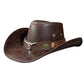 🤠 NUR FÜR BEGRENZTE ZEIT 50% RABATT! ✨ Vintage-Cowboyhut mit breiter Krempe & Riemen – PU, Einheitsgröße, Verstellbar ☀️