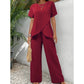 🌺 TOP DEAL ⏰ -50% 💥 Damen 2-teiliges Set – asymmetrisches Design & Wide-Leg Hose 👗 elegant & modern ✨