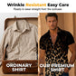✨Sommer-Sonderangebot 50% RABATT!❤️‍🔥Herren Kurzarmhemd Leopardenmuster Knopfleiste Schwarz Polyester Sommershirt