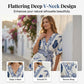 👗 50% RABATT! 🏝️ Schmeichelhafter V-Ausschnitt Playsuit im exotischen Tropenprint – Leicht, luftig & dein unverzichtbares Sommer-Urlaubsoutfit – perfekt für Strand, Pool und heiße Tage 🌸