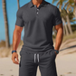 🔥Nur für kurze Zeit: 50 % Rabatt + versandkostenfrei👕Zweiteiliges Sommer-Set für Herren aus Polohemd und Shorts