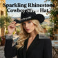 📢📢 40 % RABATT !! ⏰Damen Strass-Herz Cowboyhut Eleganter Französischer Jazz Fedora