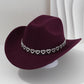 📢📢 40 % RABATT !! ⏰Damen Strass-Herz Cowboyhut Eleganter Französischer Jazz Fedora