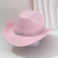 📢📢 40 % RABATT !! ⏰Damen Strass-Herz Cowboyhut Eleganter Französischer Jazz Fedora